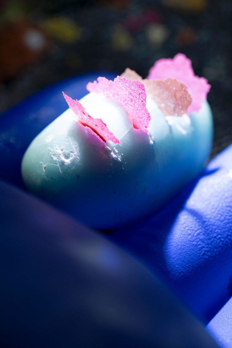 Artwork entitled Shattered Tribes in pink, and pastel tones